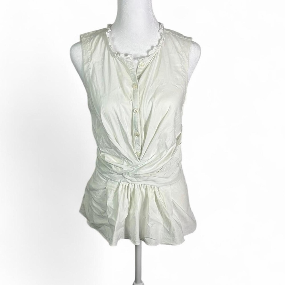 Rebecca Taylor White Peplum Blouse Size 4 Feminine Top